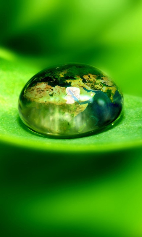 Целый мир в капле воды обои