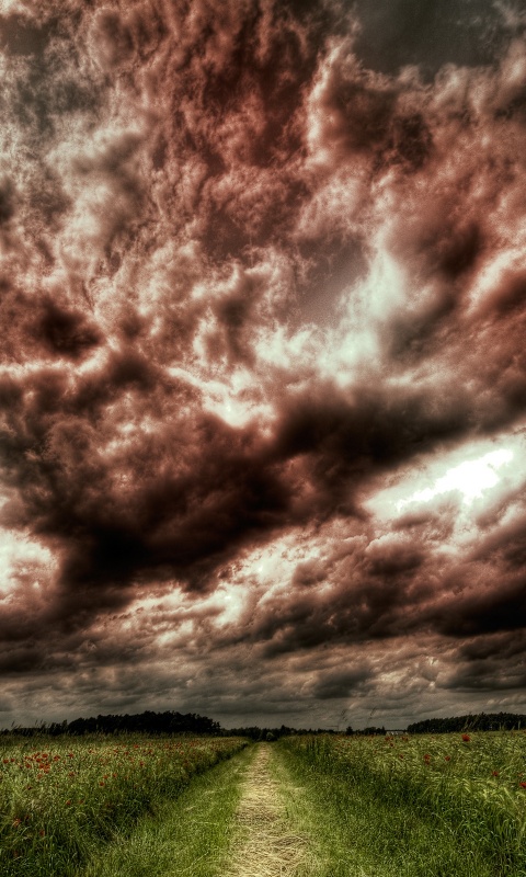 Пламеные небеса обои