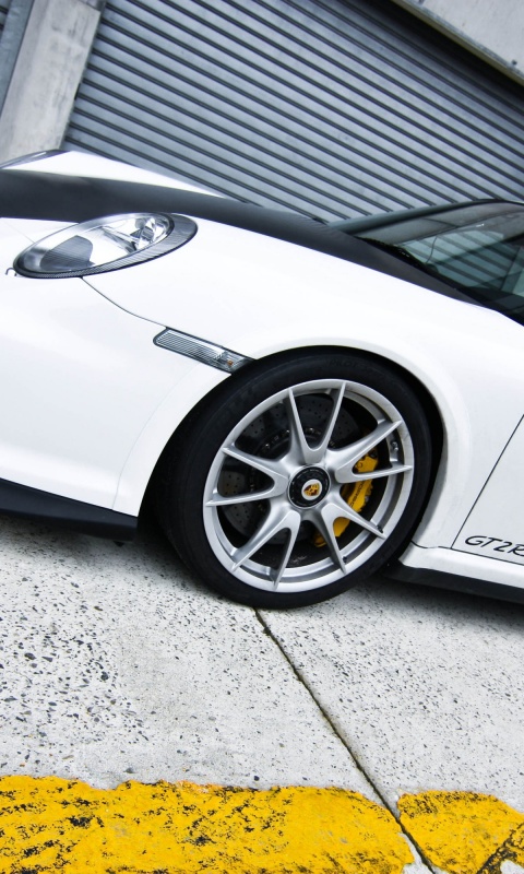 Белый порше обои