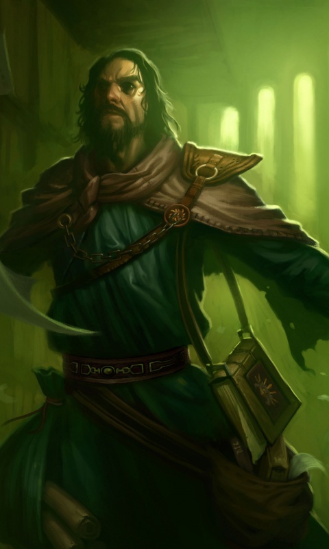 Маг в библиотеке обои