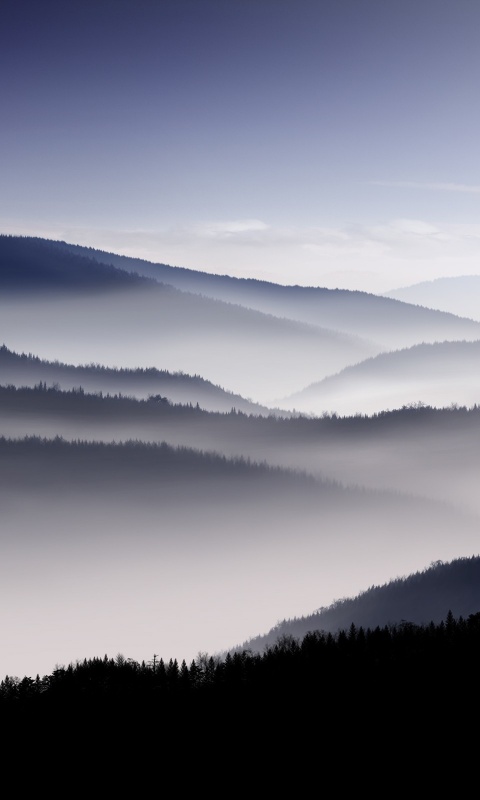 Туманные горы обои