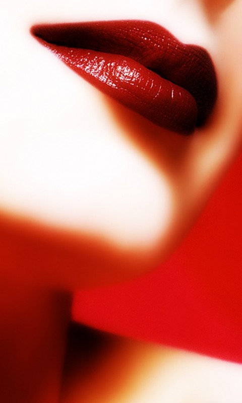 Красные губы обои