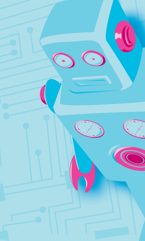 Векторный робот обои