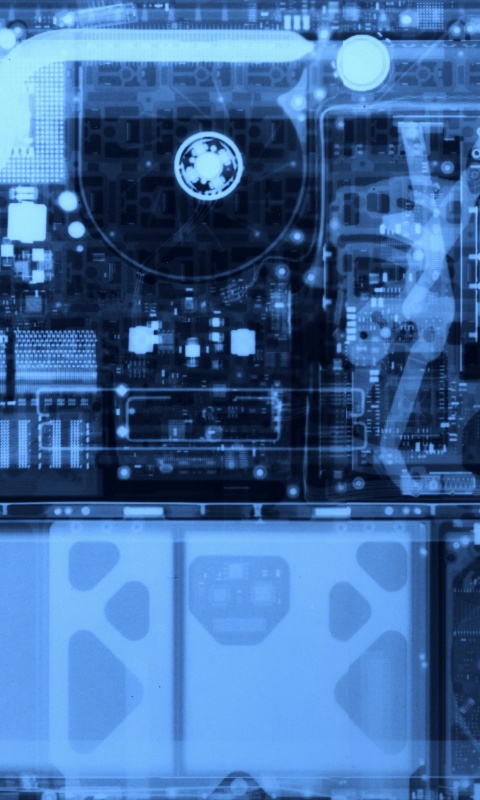 Рентгеновский снимок ноутбука обои