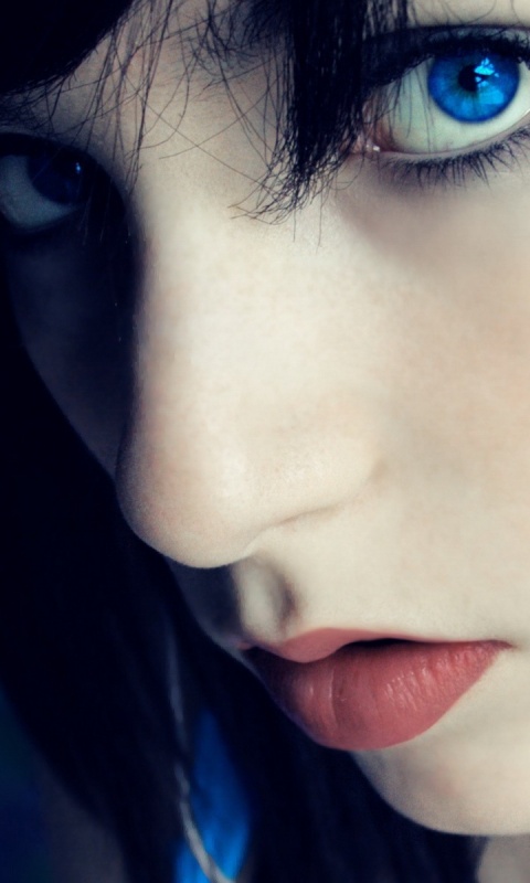 Наушники и девушка обои