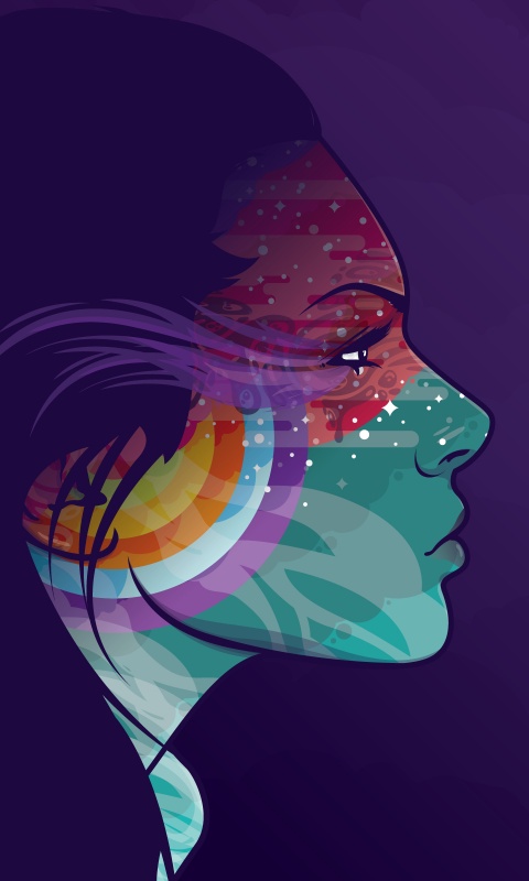 Профиль девушки обои