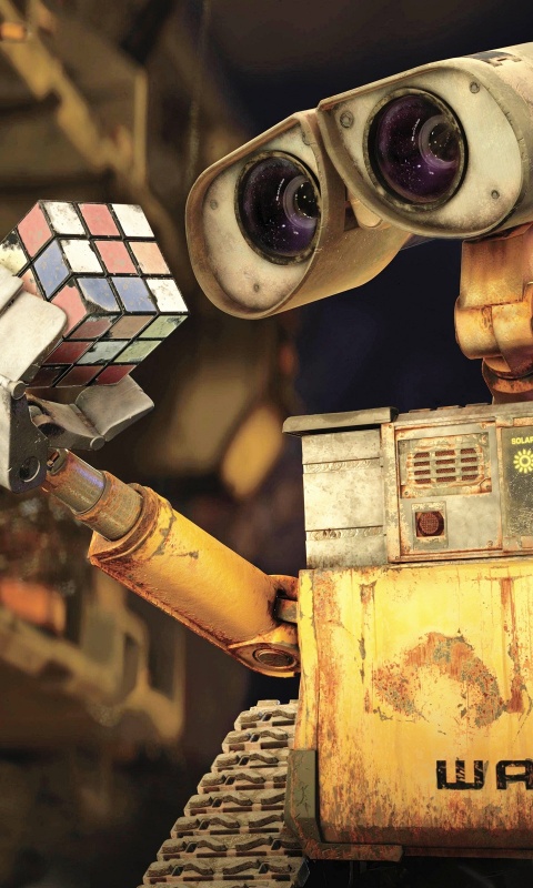 Валли и кубик Рубика обои