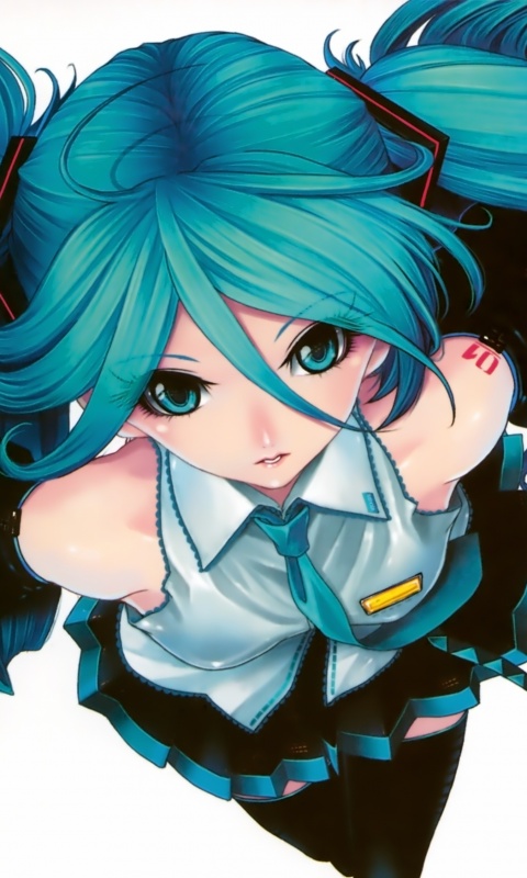 Синеволосая Хатсуне Мику обои