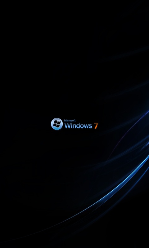 Темный фон Windows 7 обои