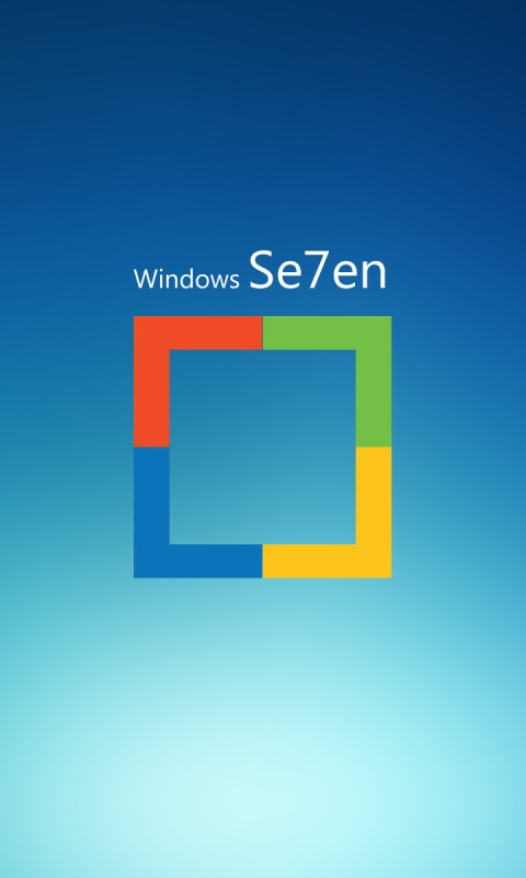 Квадратное лого Windows Seven обои