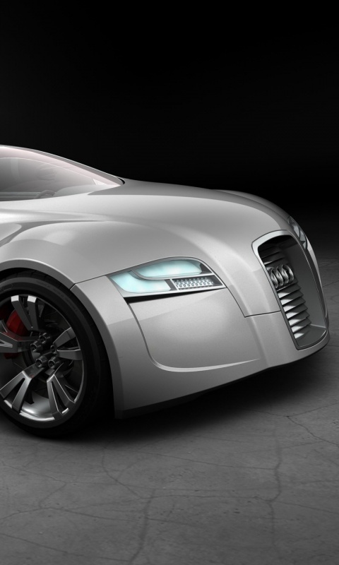 Серебристый концепт ауди обои