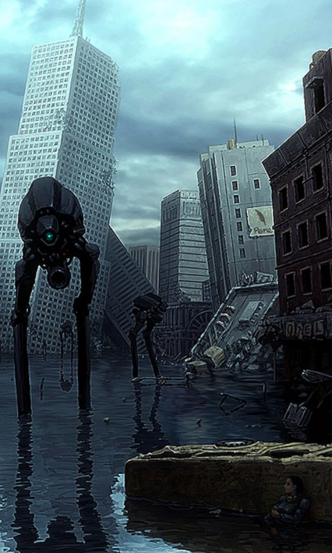 Постапокалиптический город обои