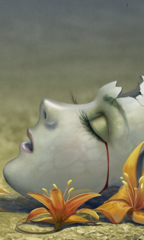 Разбитая маска обои