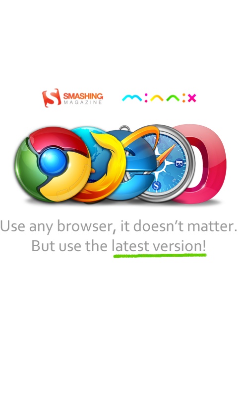 Используй любой браузер, главное — последнюю версию обои