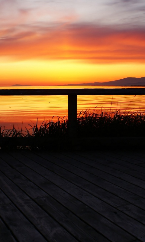 Терасса на море обои