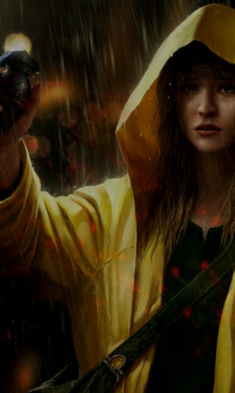 Девушка с гранатой обои