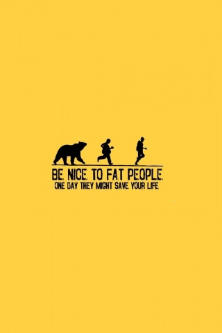 Be nice to fat people обои
