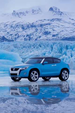 Внедорожник Фольксваген на льду обои