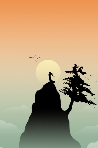 Одна на вершине обои