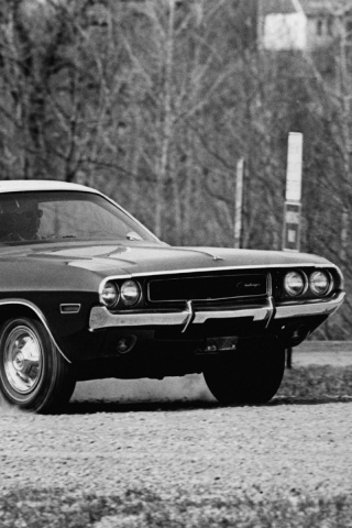 Черно-белое фото Dodge обои