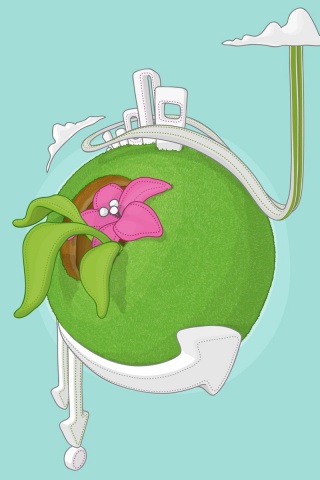 Зелёная планета обои