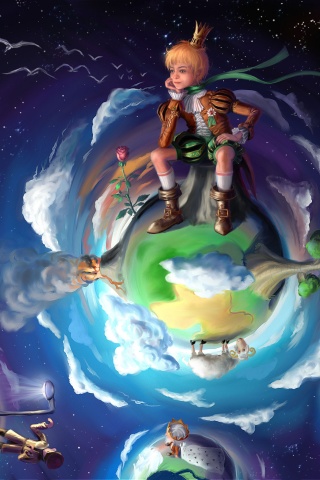 Арт на сказку Маленький Принц обои