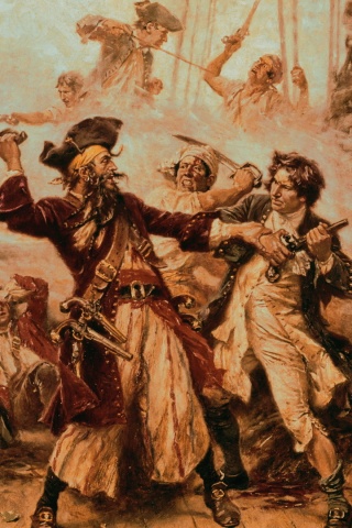 Бой с пиратами обои