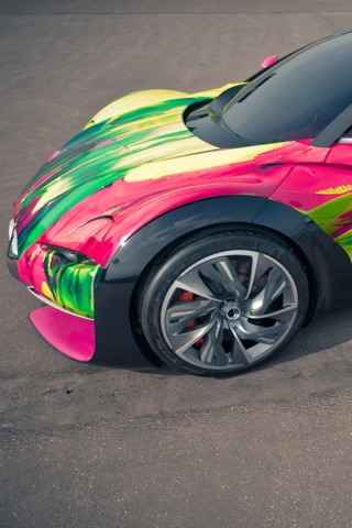 Раскрашенный спорткар ситроен обои