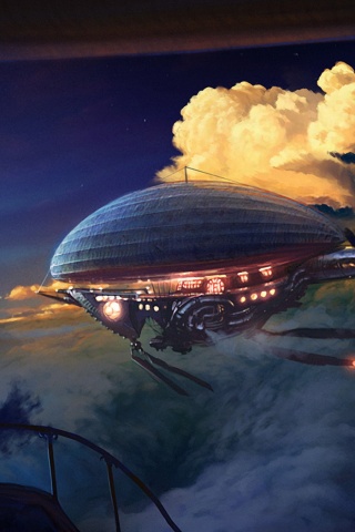 Инопланетный дирижабль обои