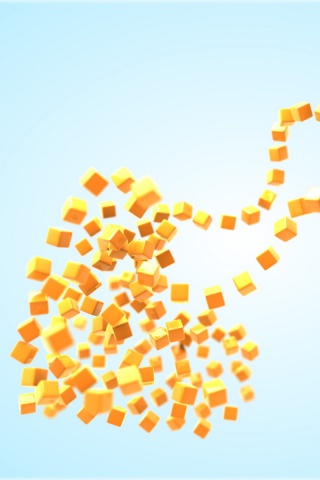 Сердце из кубиков обои