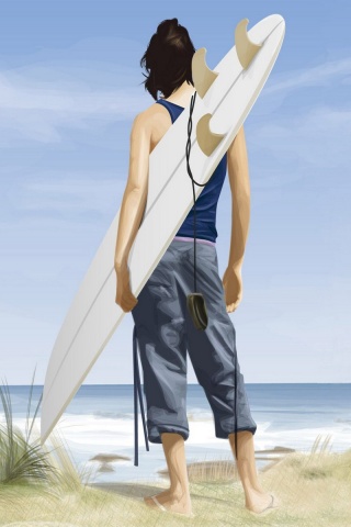 В ожидании волны обои