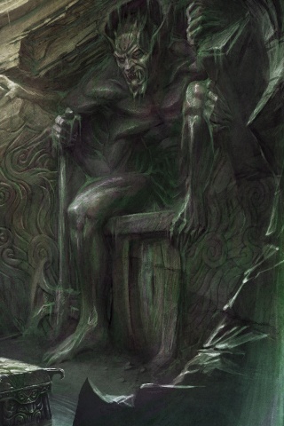 Довакин и Барбас в святилище Клавикуса Вайла обои