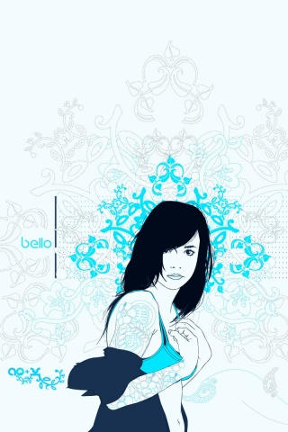 Векторная девушка обои