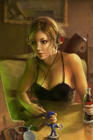 Девушка Одинокий странник обои