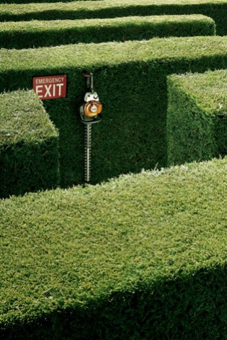 Аварийный выход из лабиринта, газонокосилки обои