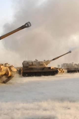 Британская самоходная артиллериская установка обои