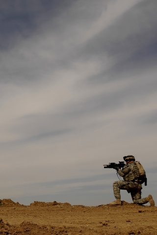 Стрельба с колена обои