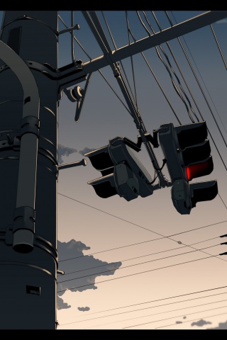 Красный свет обои