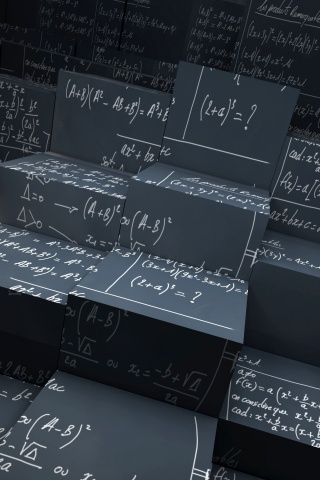 Черные кубы в уравнениях обои