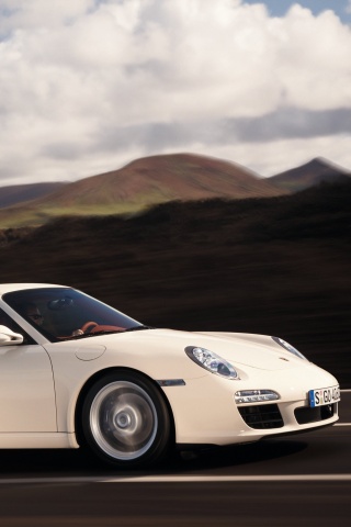 Белый порш обои