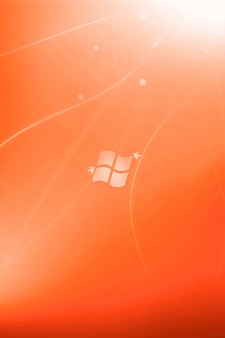 Оранжевый логотип Windows обои