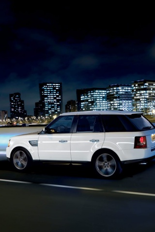 Белый Лэнд Ровер обои