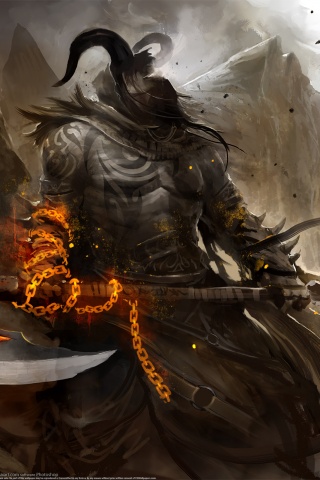 Демон с топором обои