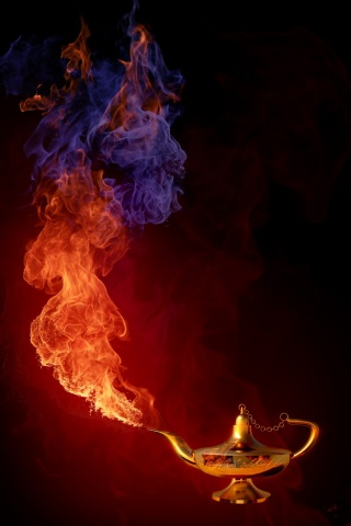 Огненная лампа обои