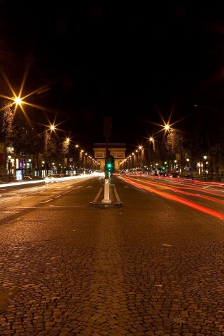 Ночной париж обои