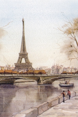 Рисунок Эйфелевой башни обои