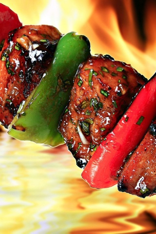 Сочный шашлычок обои
