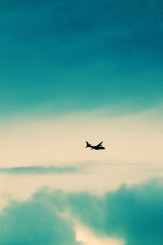 Самолет в небе обои
