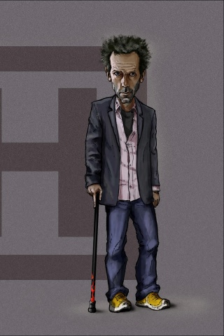 Шарж на доктора Хауса обои