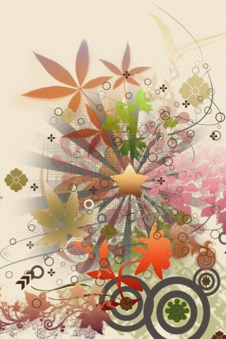 Звездно-листовая абстракция обои